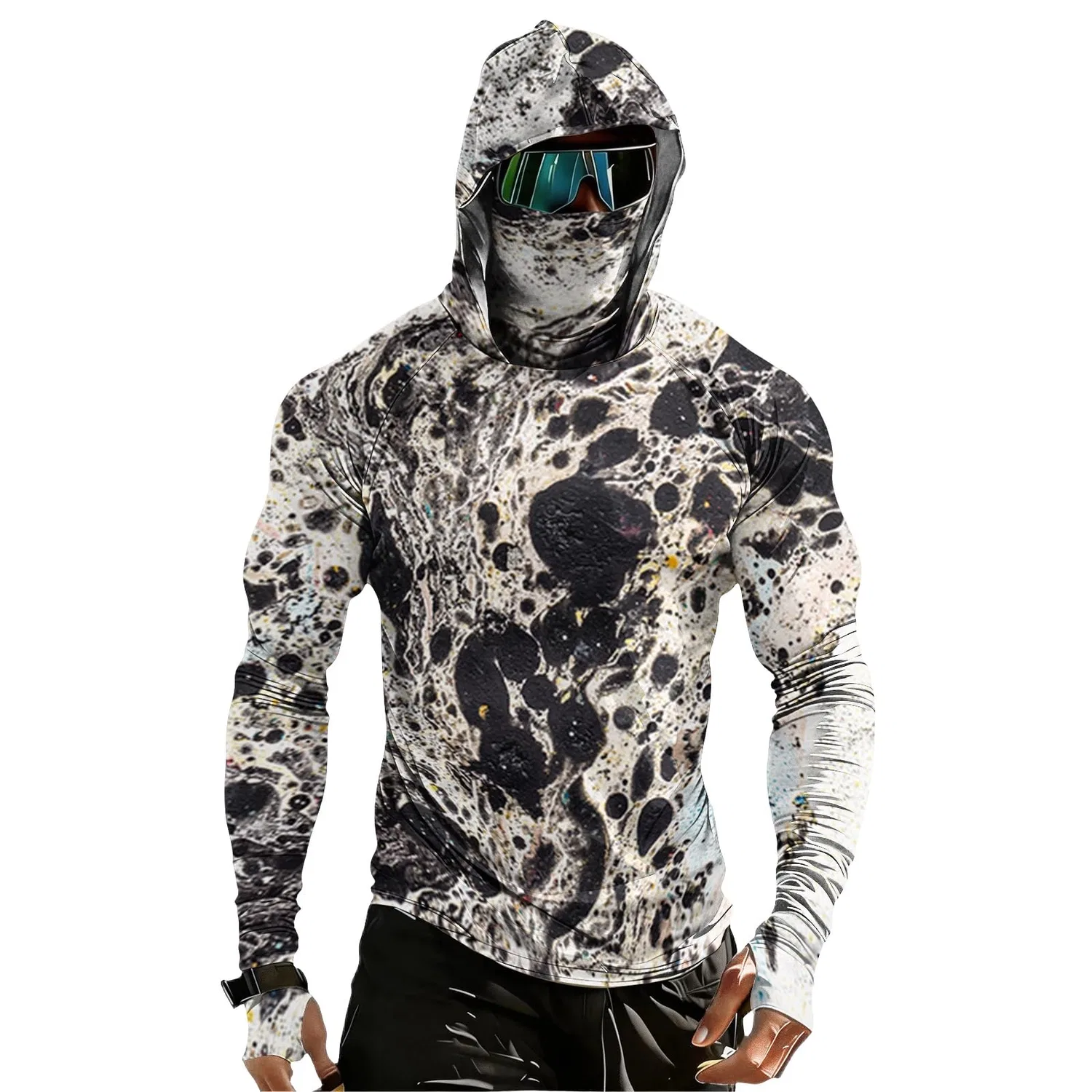 Мужская футболка с защитой UPF 100+ rashguard, 01-grigio