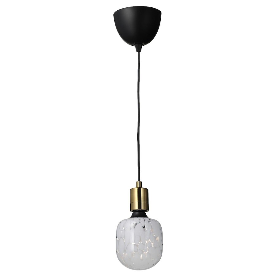 

Потолочный светильник+лампа Ikea Skaftet/Molnart Brass Plated, белый