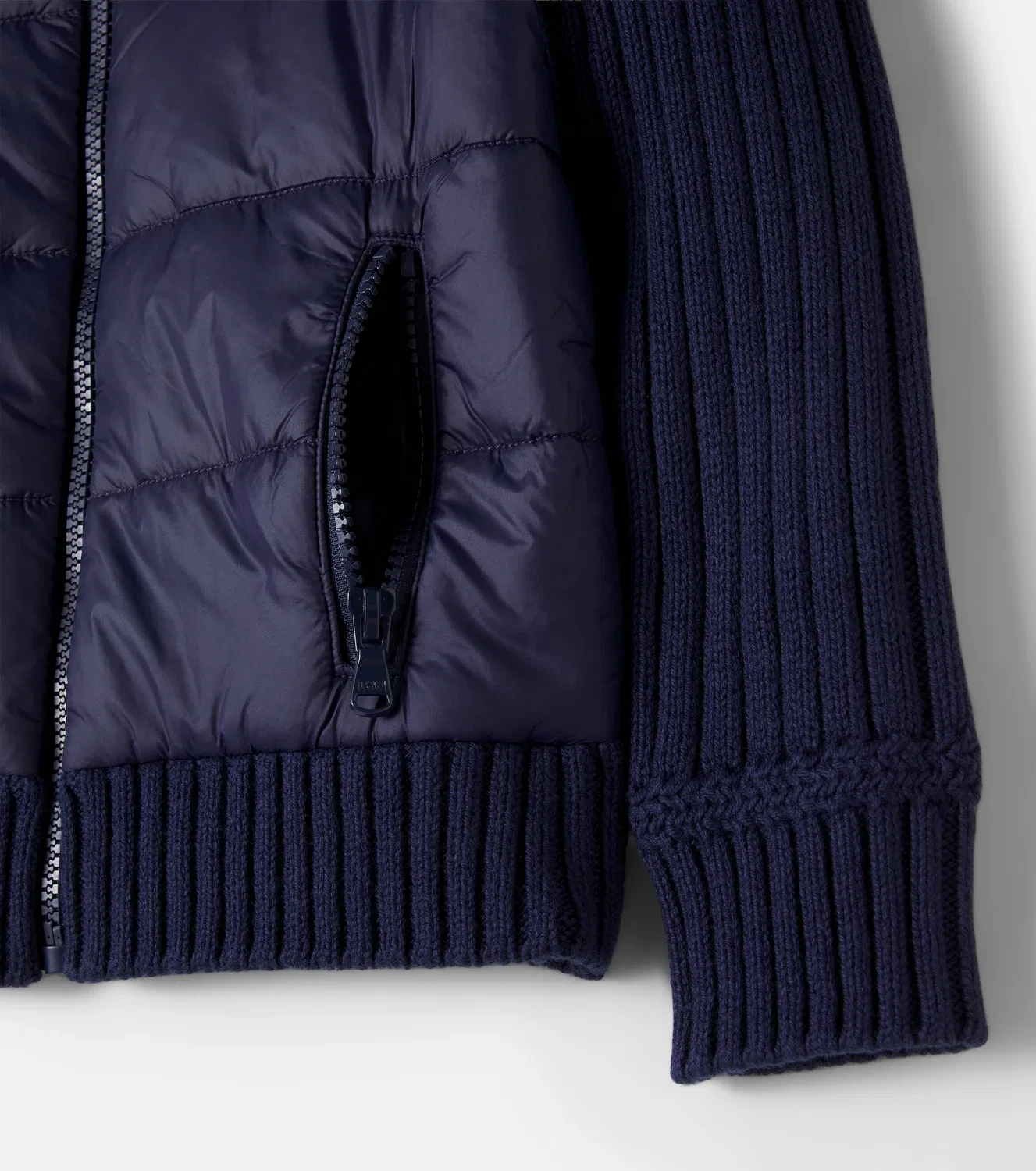 Стеганый свитер с молнией Newport Navy Multi Polo Ralph Lauren Kids, синий — фото 4