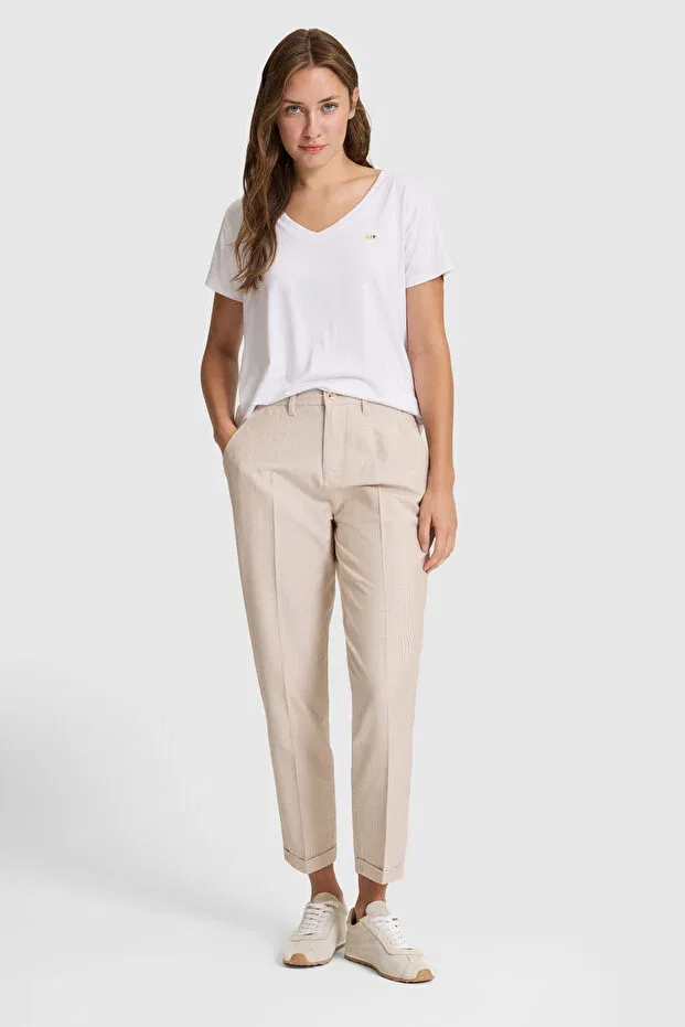 Женские брюки-скинни хлопковые U.S. Polo Assn., Sand