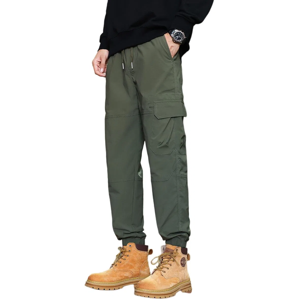 Детские спортивные штаны свободные Tonlion, Army Green