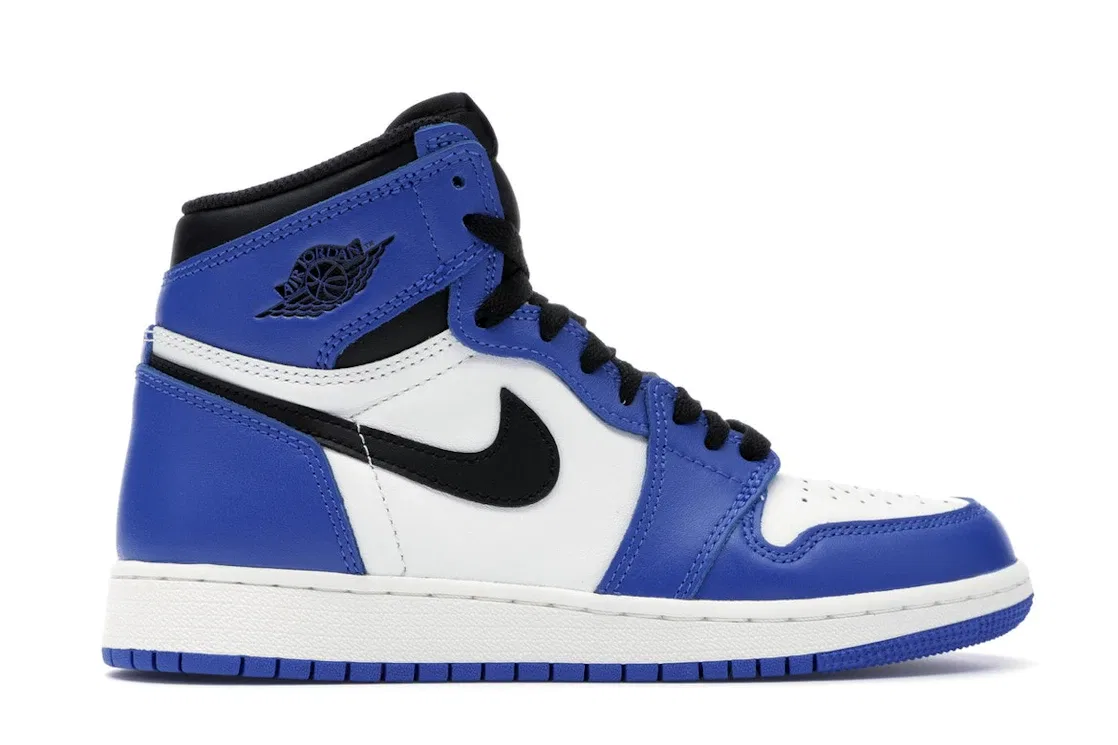 Детские кроссовки для мальчиков с замшевым верхом Jordan 1 Retro High, Game Royal/Black-Summit White