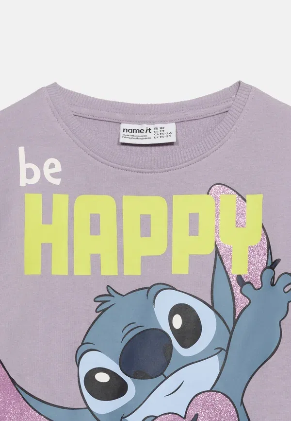 Свитшот с принтом Disney Nmfdidi stitch Name It, Lavender Gray, серый — фото 4