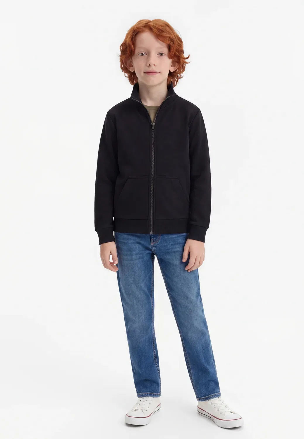 Jjebradley zip - толстовка на молнии Jack & Jones Junior, Black