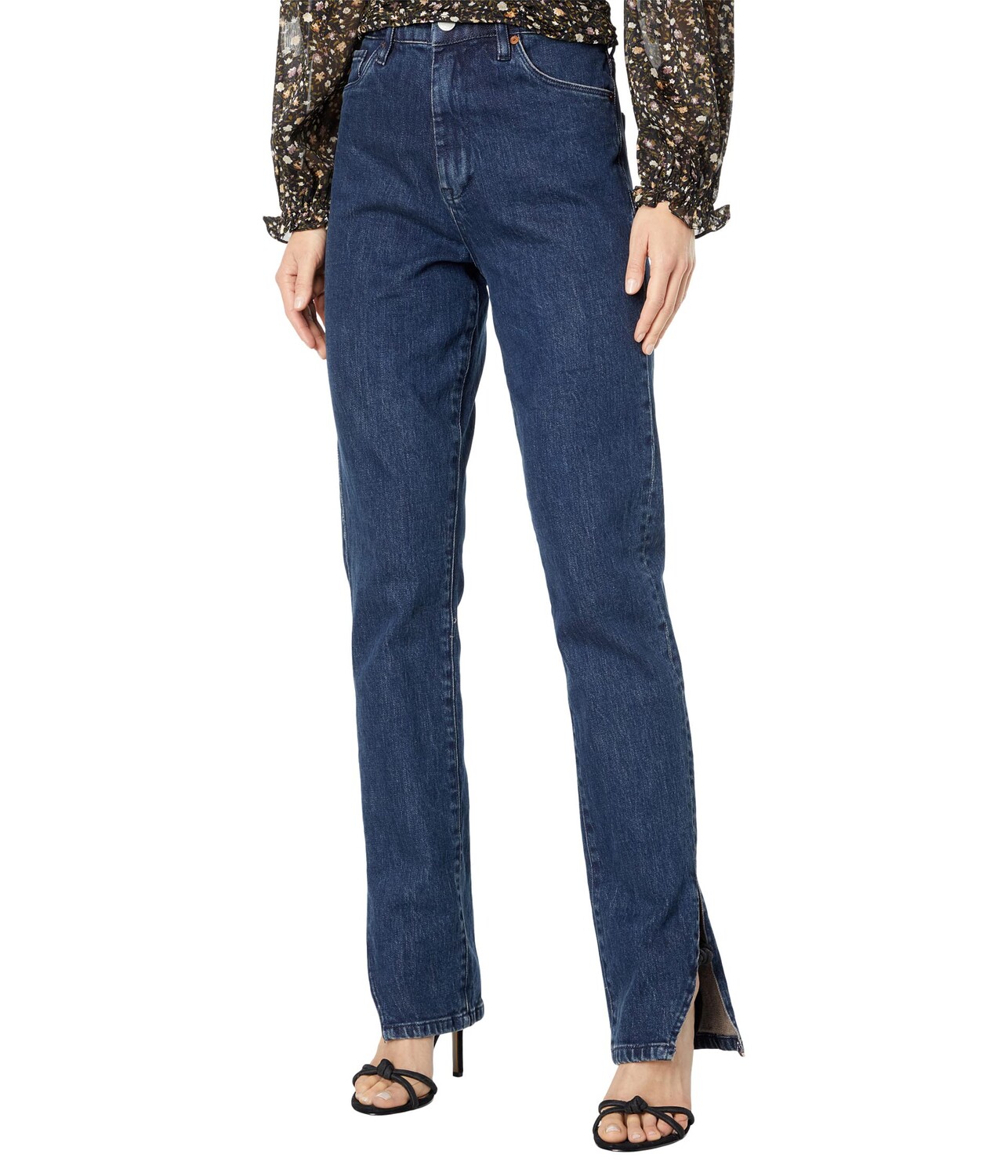 

Джинсы Blank NYC, The Cooper Straight Leg Jeans with Outseam Slit in Bending Over Backwards