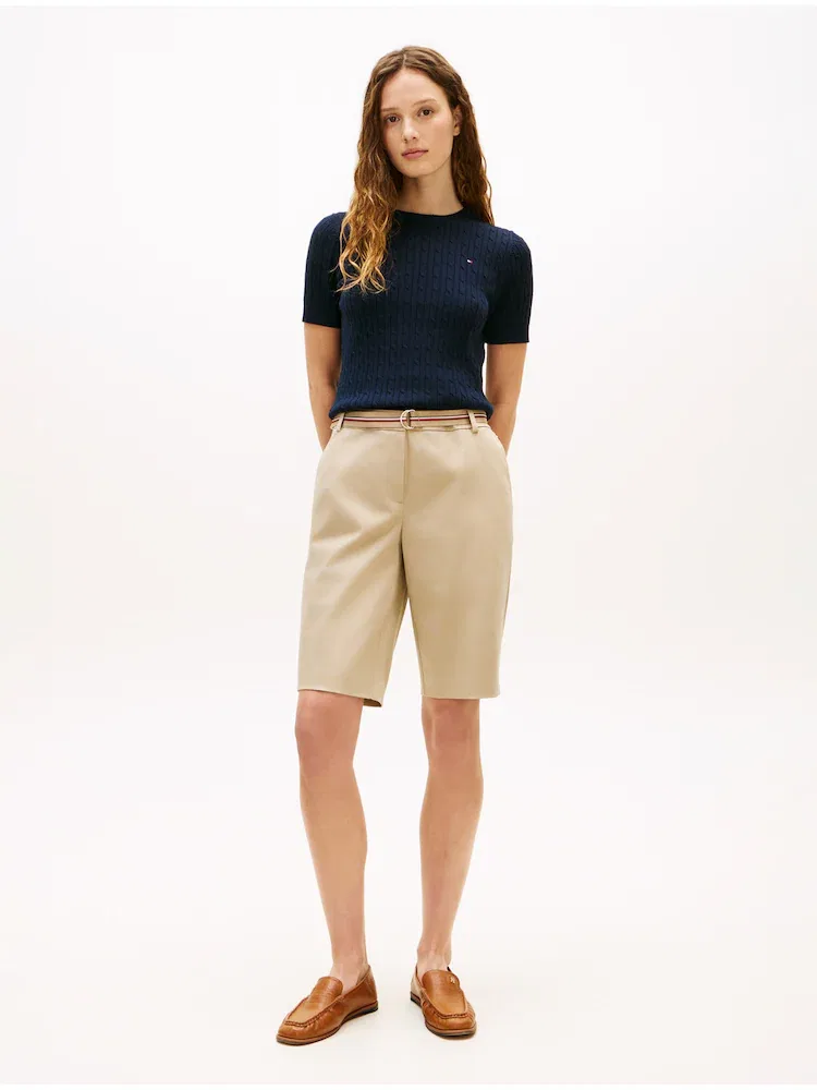 Шорты с поясом, Bermudas TOMMY HILFIGER, Beige