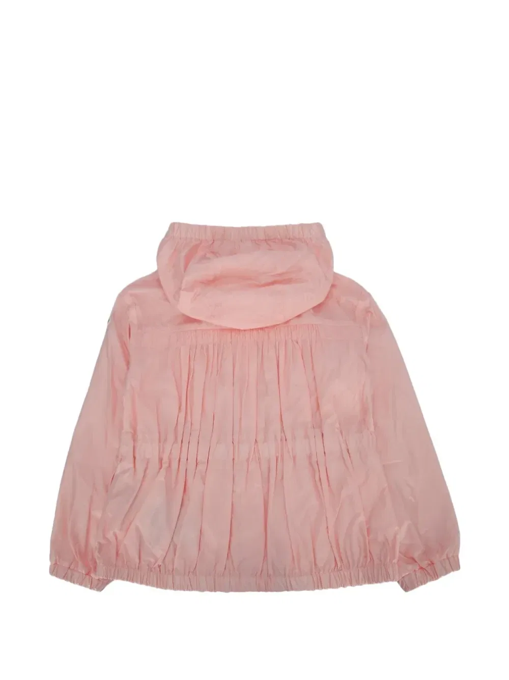 Плиссированная куртка Aulne с капюшоном Moncler Enfant, розовый — фото 2