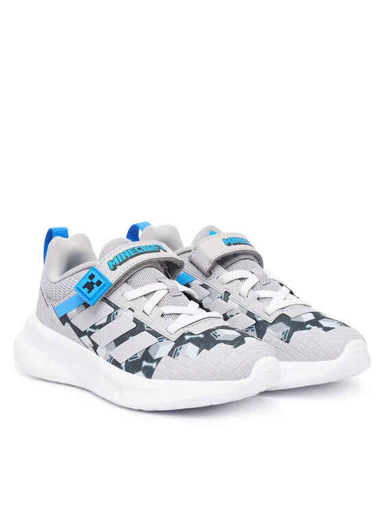Кроссовки Minecraft Fortarun Adidas, серый — фото 2