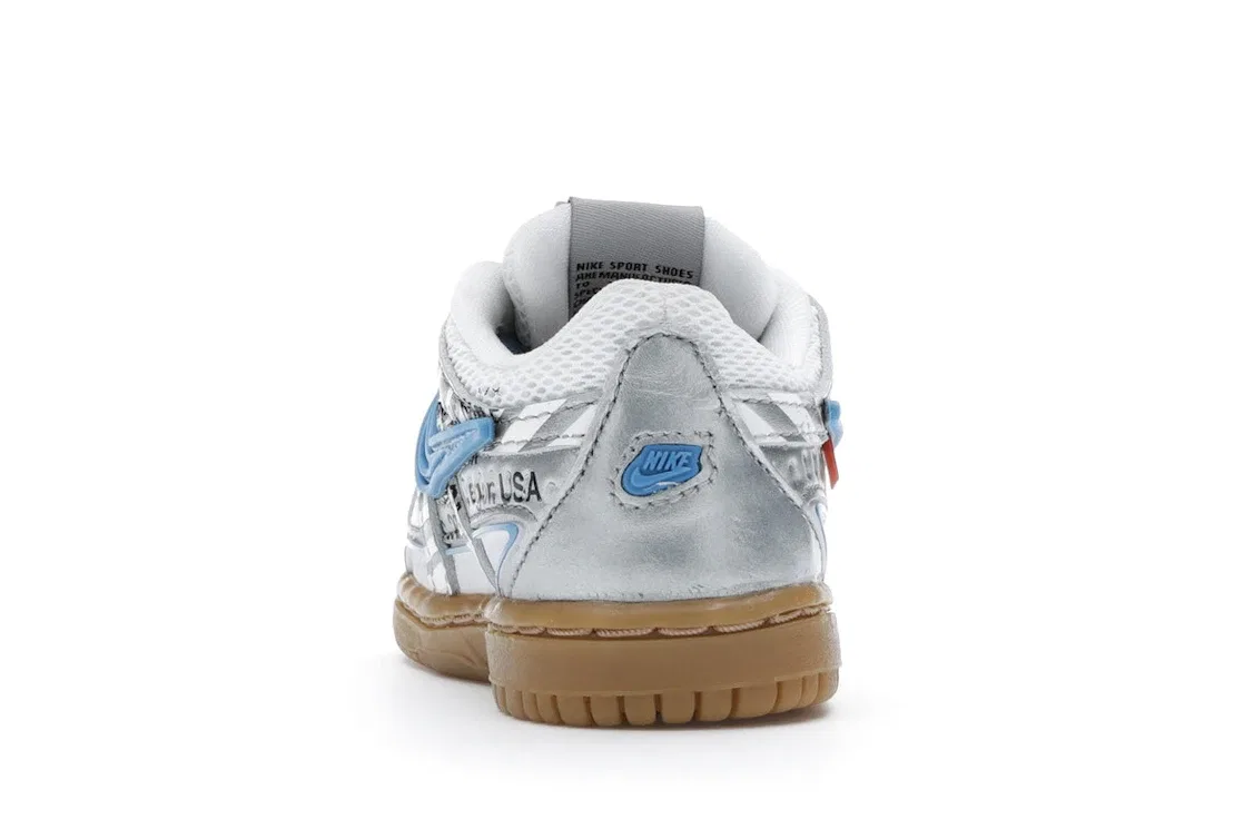 Детские кроссовки Lifestyle Nike Air Rubber Dunk, White/University Blue-White — фото 4