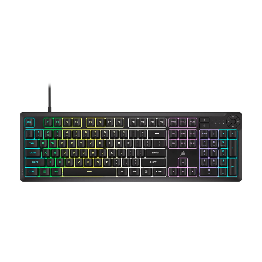 

Игровая механическая проводная клавиатура Corsair K55 Core RGB, черный, английская раскладка