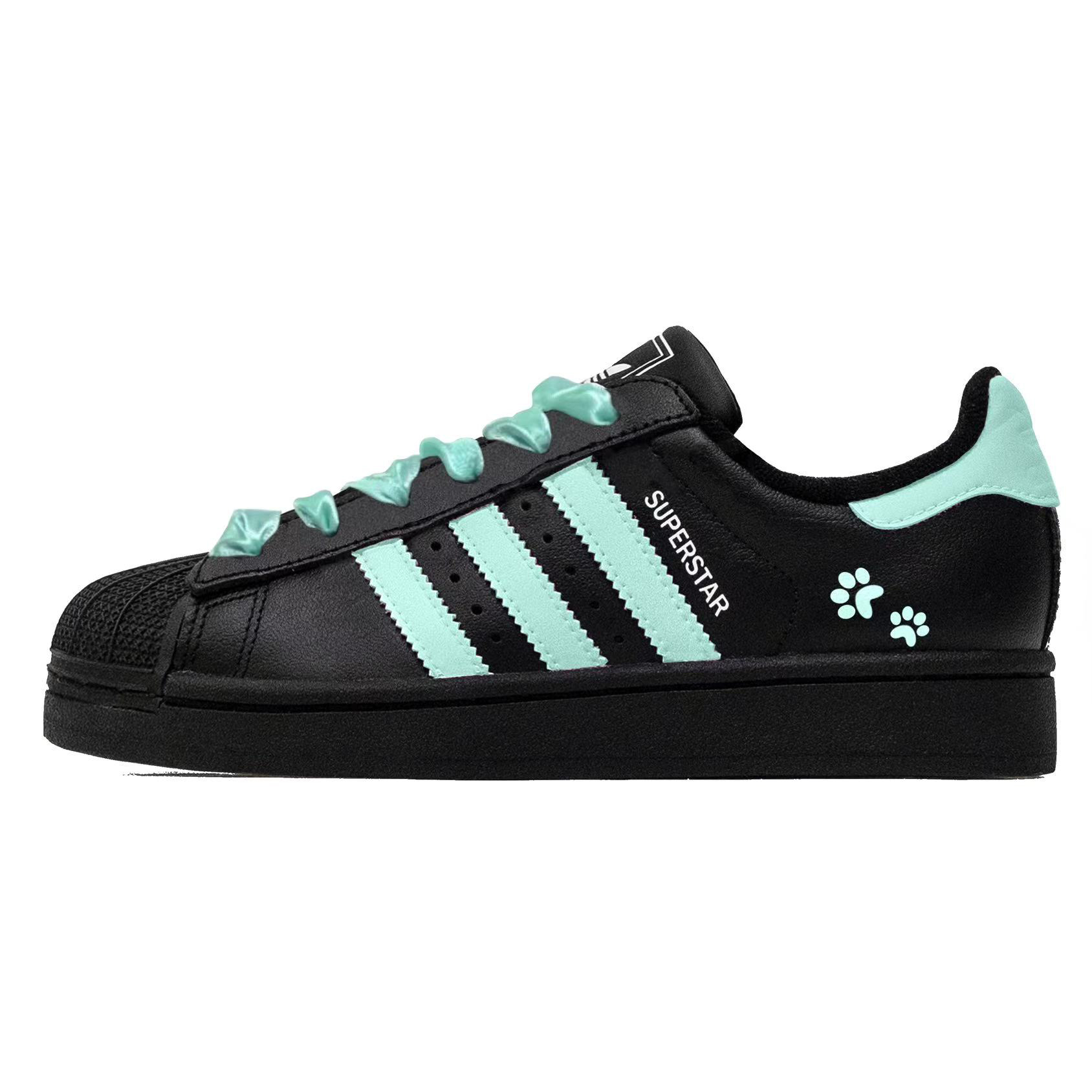 

Adidas Originals Superstar 2 Aqua Green синтетическая кожа амортизация, износостойкие низкие кроссовки для скейтбординга унисекс