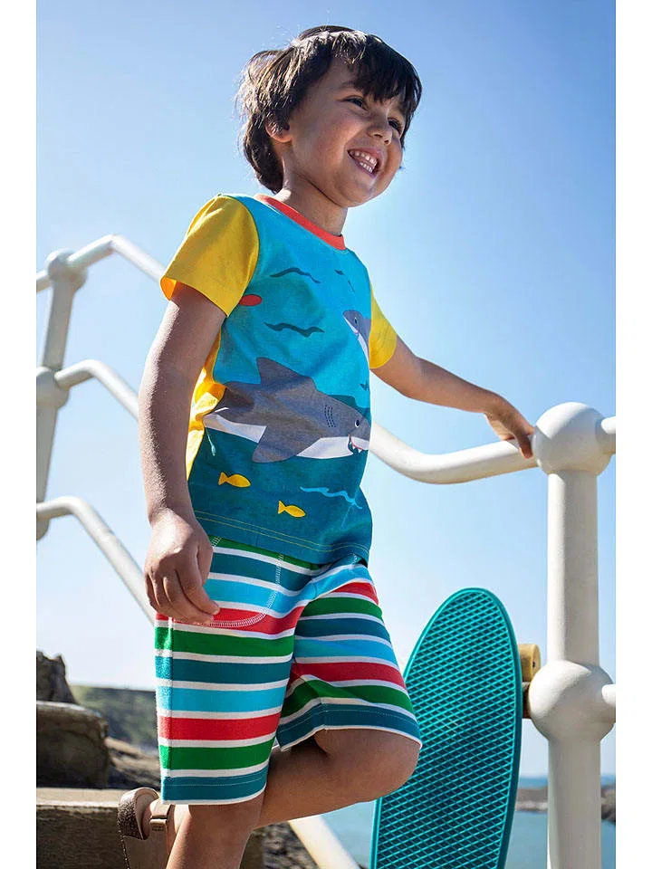 Футболка с принтом Frugi, синий — фото 2