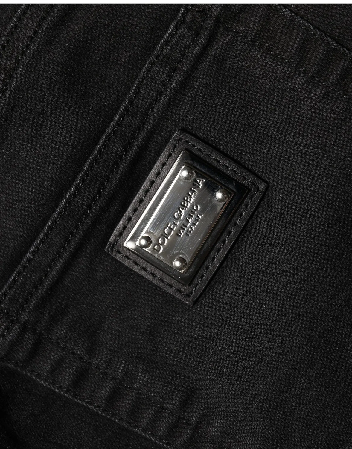 Женские джинсы с высокой посадкой Skinny Dolce & Gabbana, черный