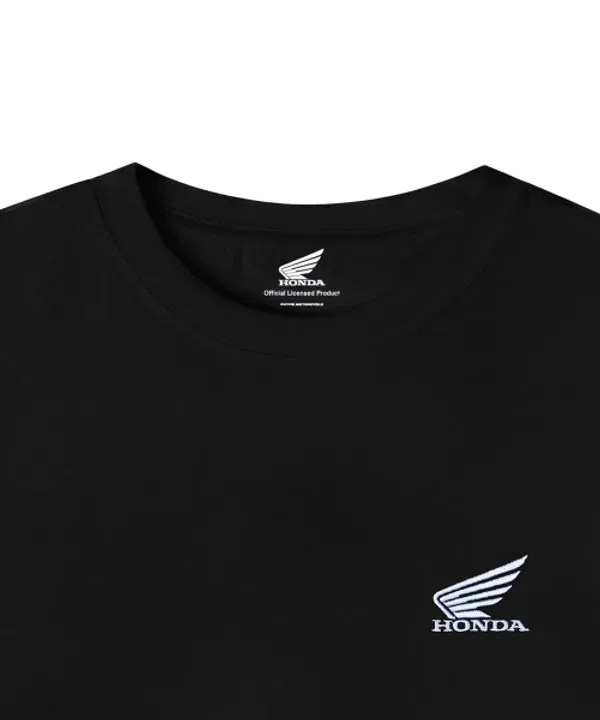 Футболка с коротким рукавом Kids Original Small Wing Logo, Honda Motorcycle Apparel, черный — фото 4