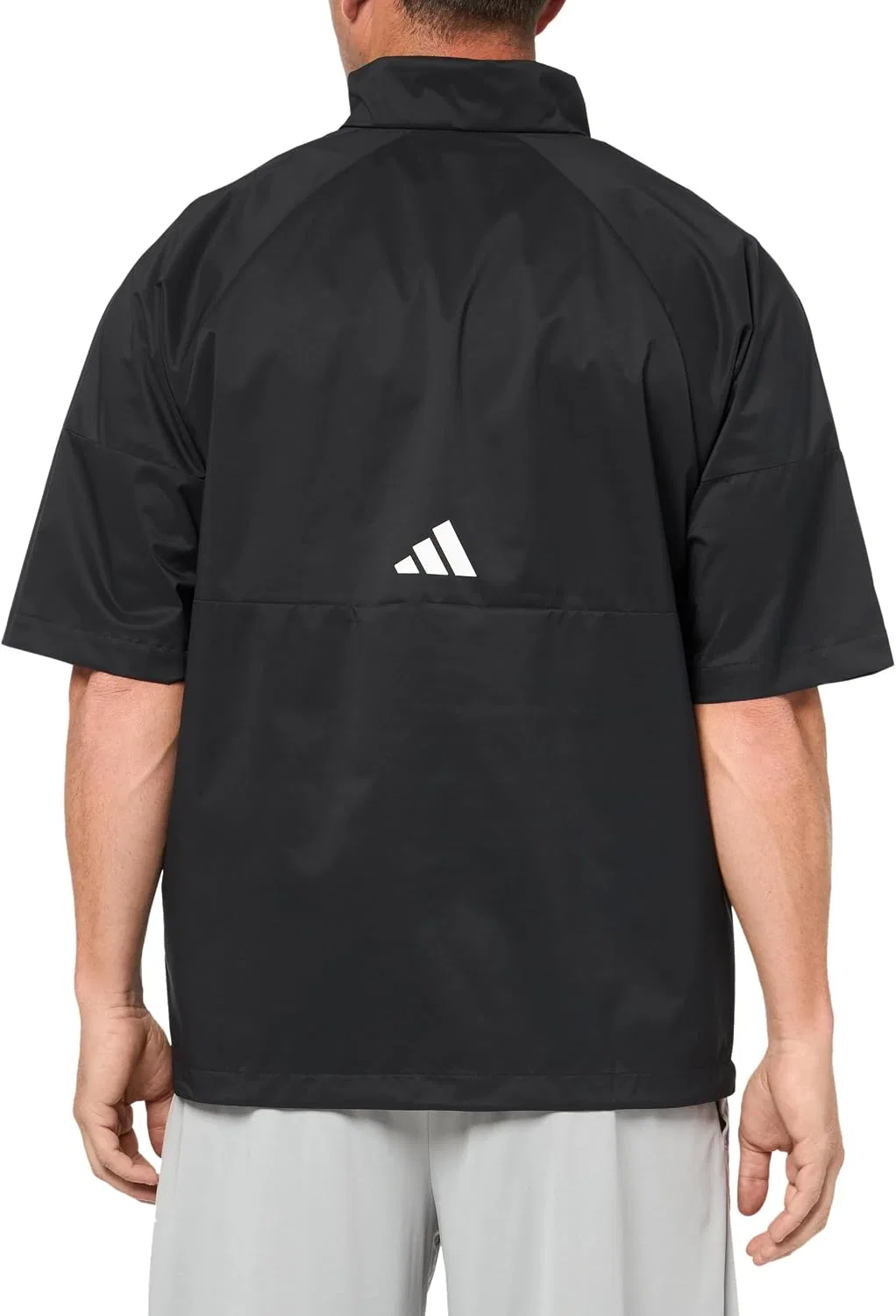 Мужская куртка с коротким рукавом и полузамком adidas, чёрный — фото 2