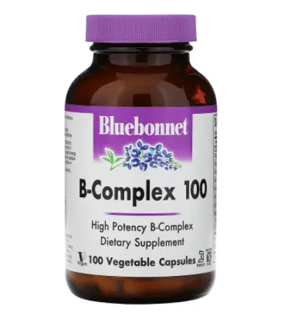 

Витамины группы B B-Complex 100 капсул Bluebonnet Nutrition