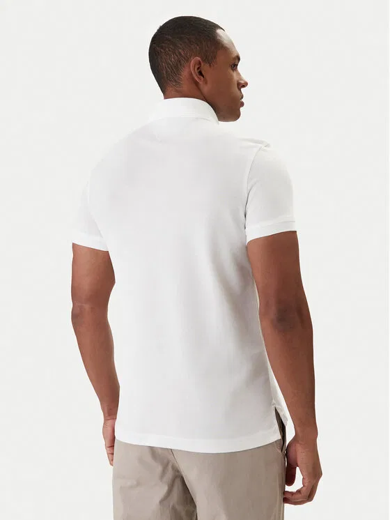Поло slim fit Tommy Hilfiger, белый — фото 3