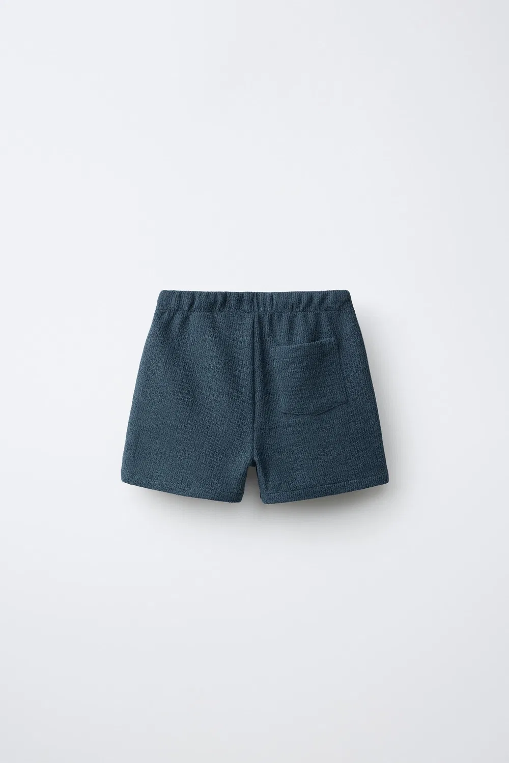 Текстурированные комфортные бермудские шорты ZARA, Deep blue — фото 2