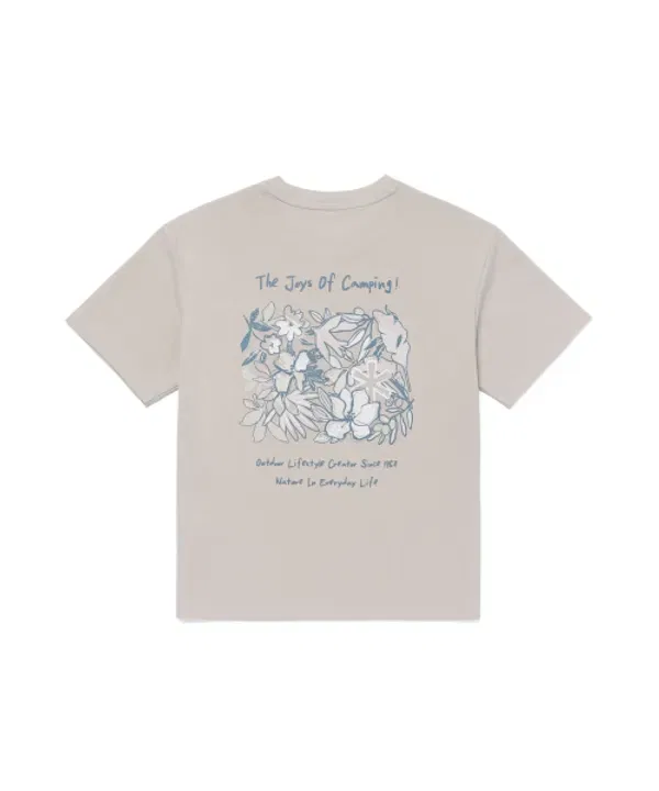 Футболка с коротким рукавом тропическая, Sorona, Snowpeak Apparel Kids, песочный бежевый — фото 4