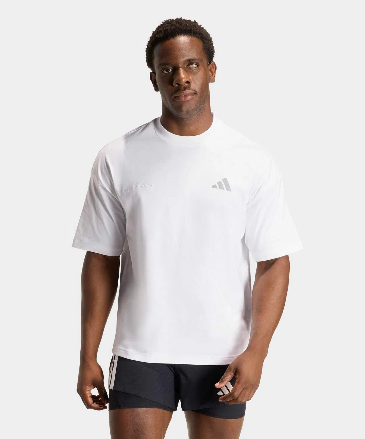 Мужская футболка свободного кроя с принтом adi365 Cheering T-Shirt Adidas, Белая — фото 3