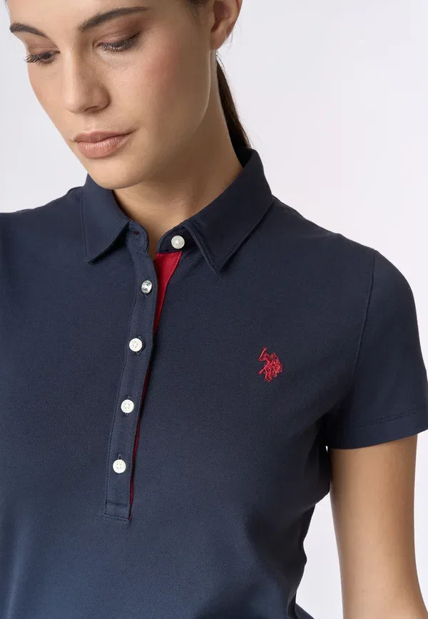 Поло из пике U.S. Polo Assn., Blu, синий — фото 4