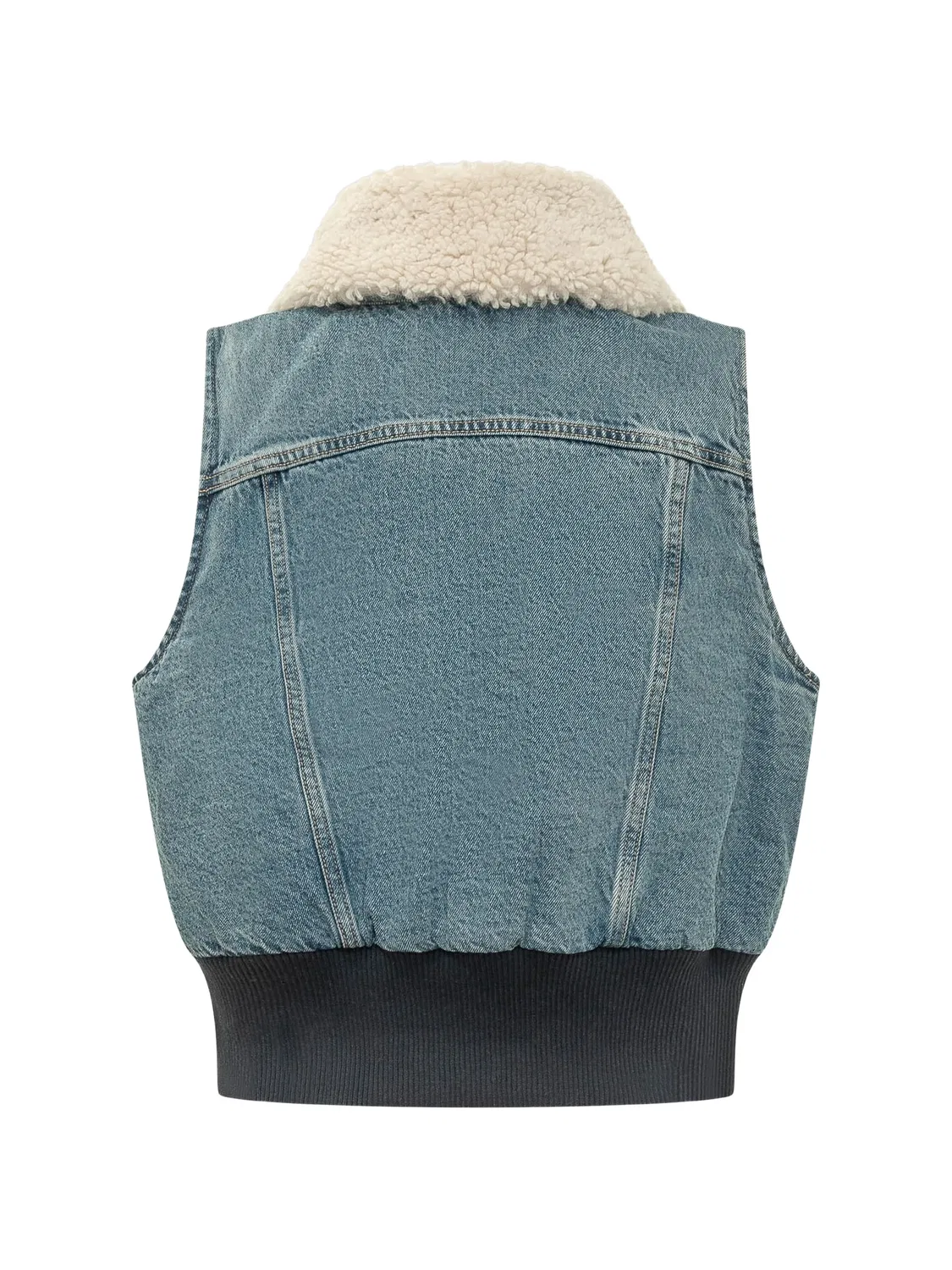 Жилет джинсовый с воротником шерпа Levi's, синий — фото 2
