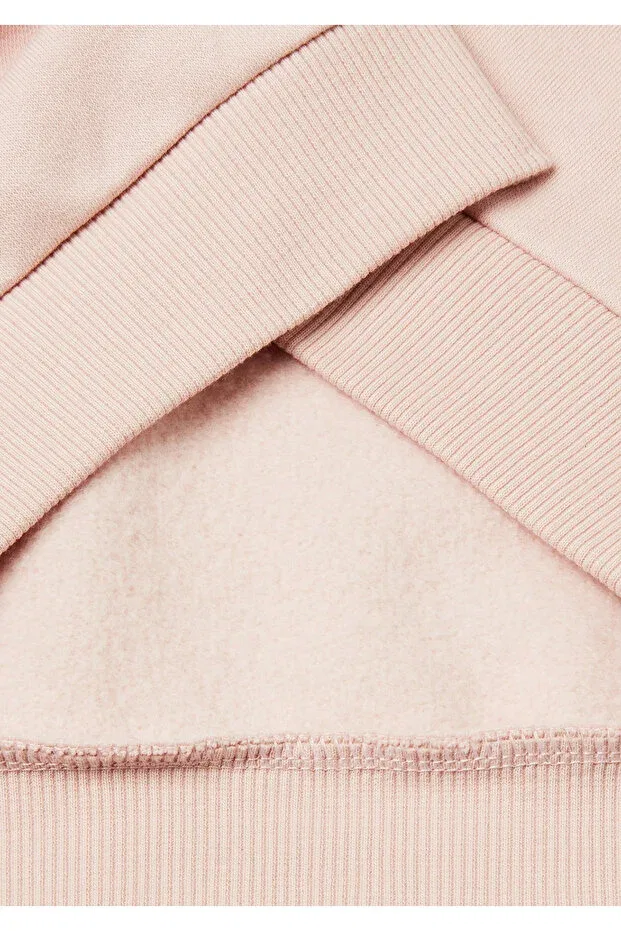 Детские свитшот для девочек с вышивкой United Colors Of Benetton, Cream-Pink — фото 3