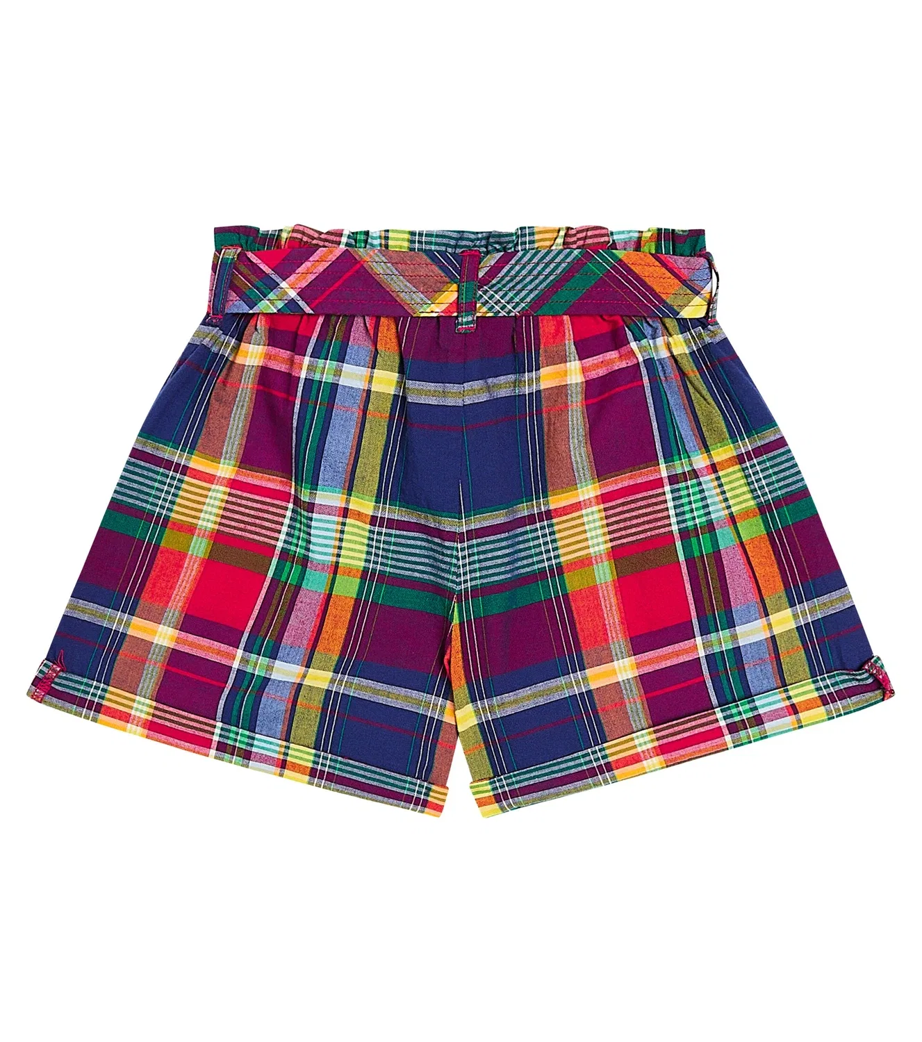 Шорты хлопковые в клетку Polo Ralph Lauren Kids, мультиколор — фото 4