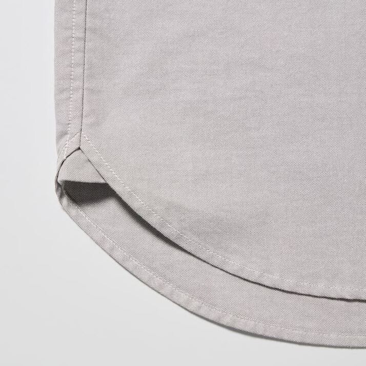 Рубашка оксфордская классического кроя Uniqlo Regular Fit Oxford, серый — фото 4