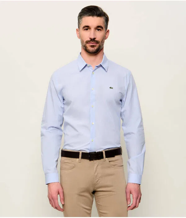 Мужская рубашка с длинным рукавом Lacoste, Azzurro