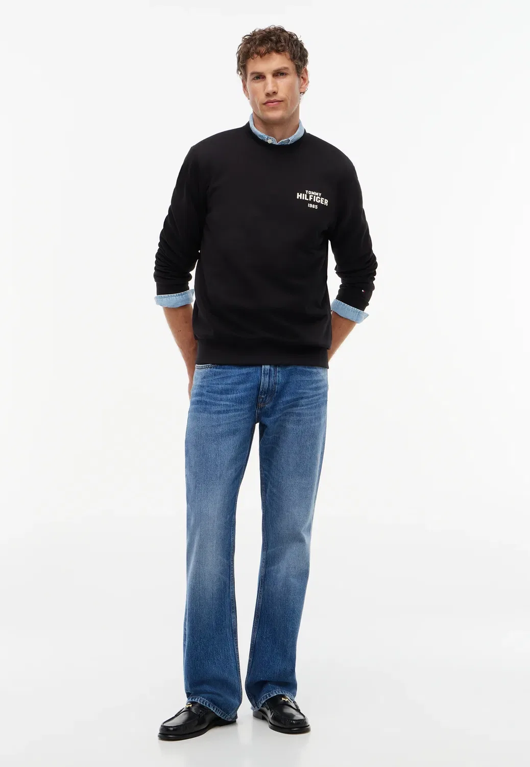 Свитшот Crew Tommy Hilfiger, Black — фото 2
