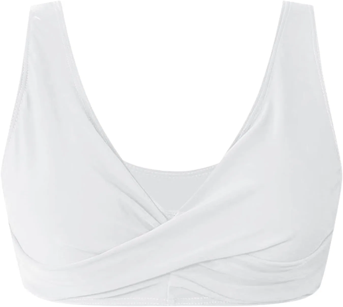 Женский танкини-топ с твист-фронтом Push Up, White