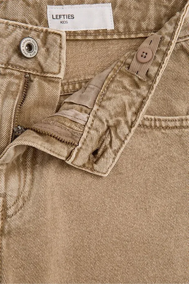 Детские шорты для мальчиков джинсовые Relaxed fit denim bermuda shorts Lefties, Yellowish Brown — фото 4