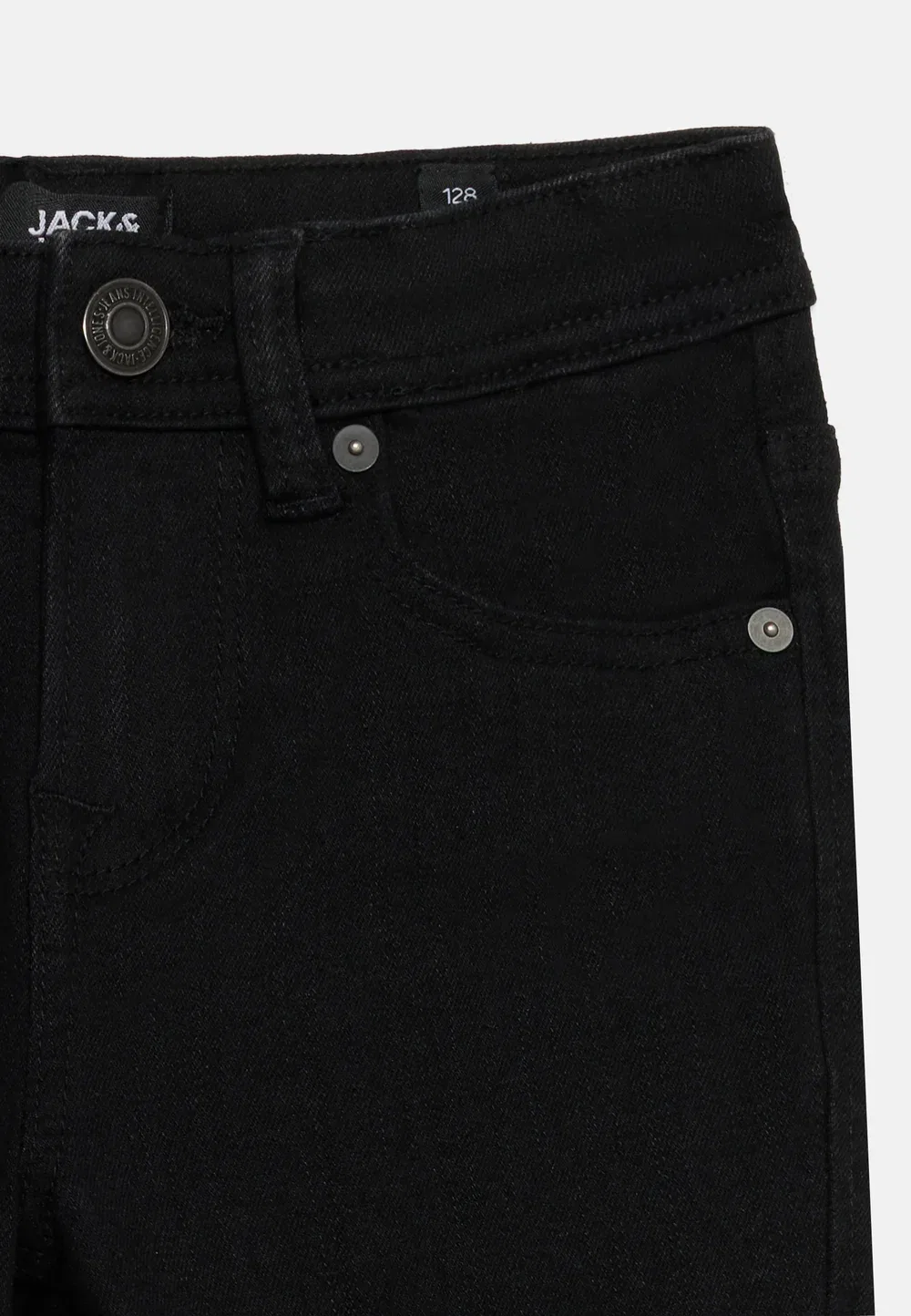 Jjiglenn jjoriginal - джинсы зауженного кроя Jack & Jones Junior, Black Denim — фото 4