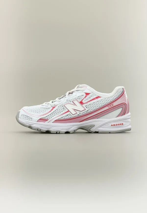 Кроссовки с сетчатым верхом 740 New Balance, white/pink taffy/team red, белый/красный/розовый