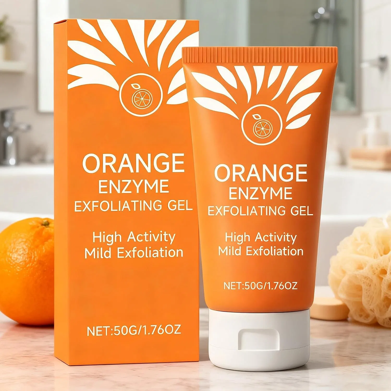 Гель для душа и лица очищающий, мягкое отшелушивание, 50 г, OrangeGel Generisch — фото 3