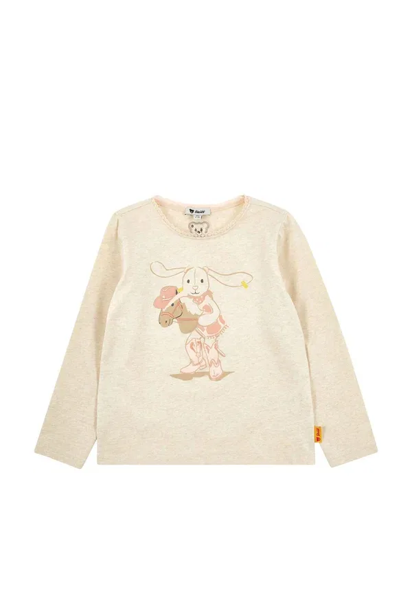 Лонгслив с принтом животных Western core, Steiff, Buttercream Melange