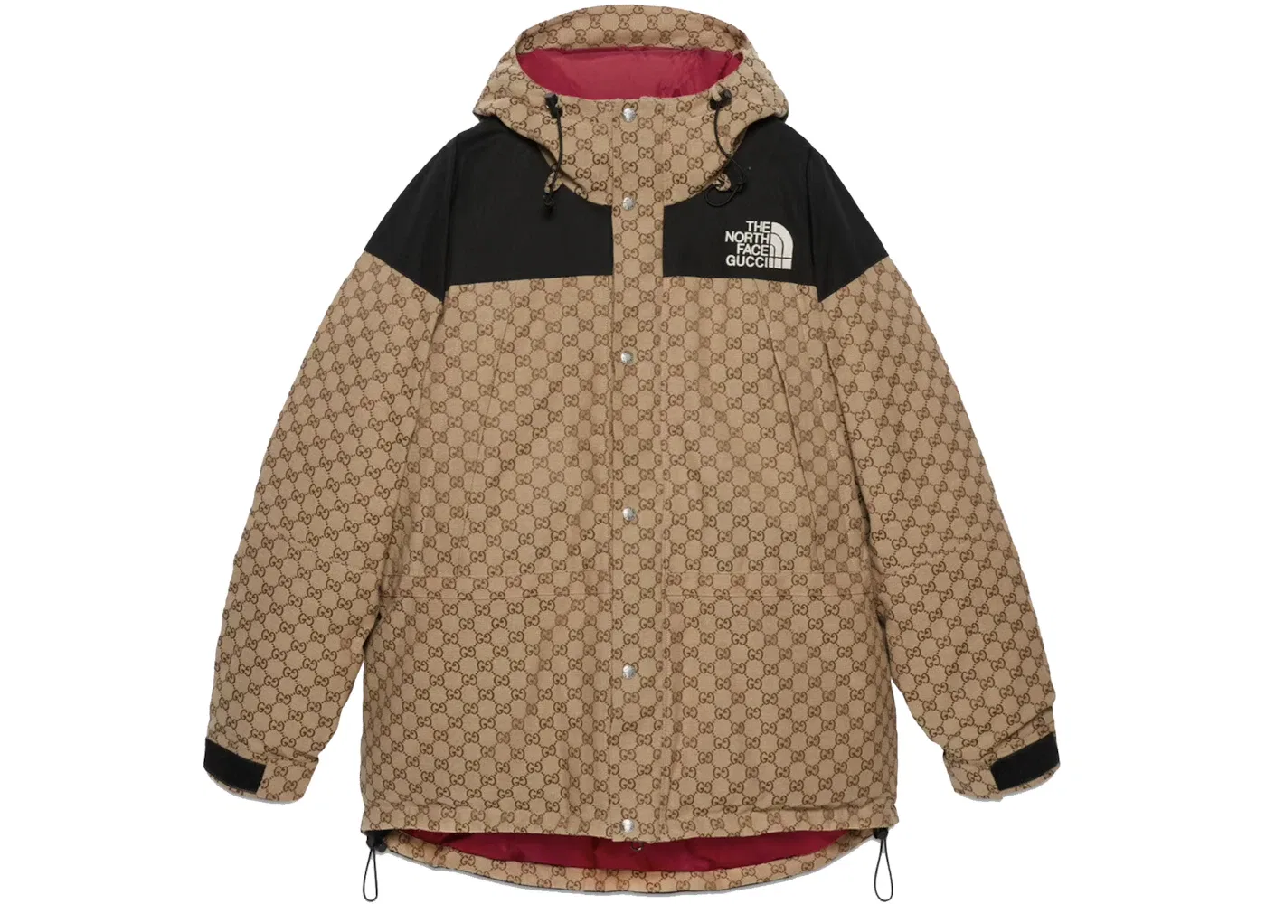 Мужская пуховая куртка с принтом Jacket Gucci, Beige/Ebony