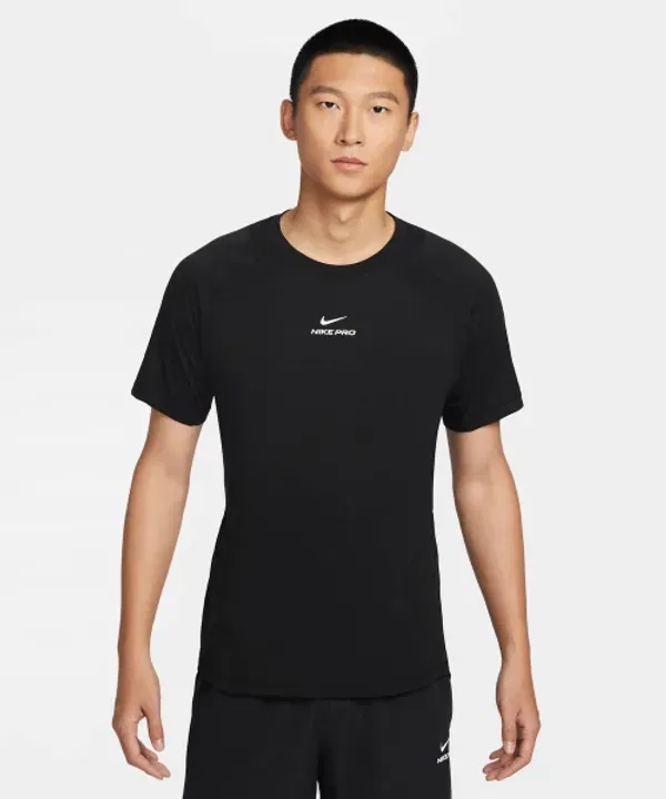 Футболка Nike Pro Dry-FIT ADV, черно-белая