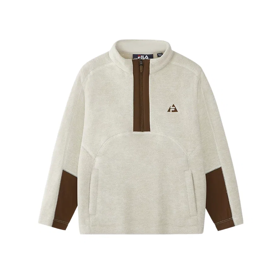 Детская толстовка с высоким воротником FILA KIDS, Almond Khaki