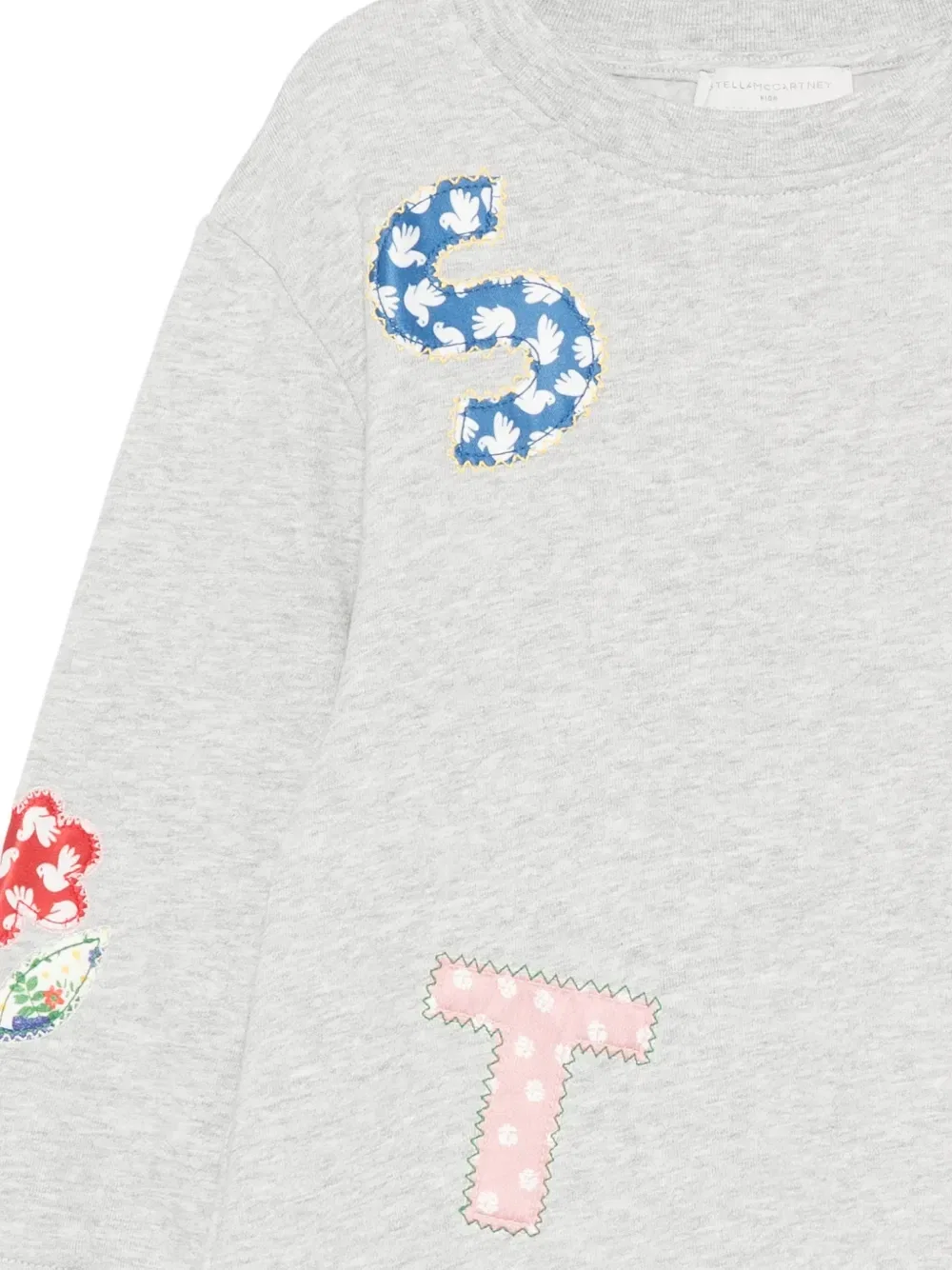 Платье-футболка с латками Stella Mccartney Kids, серый — фото 3