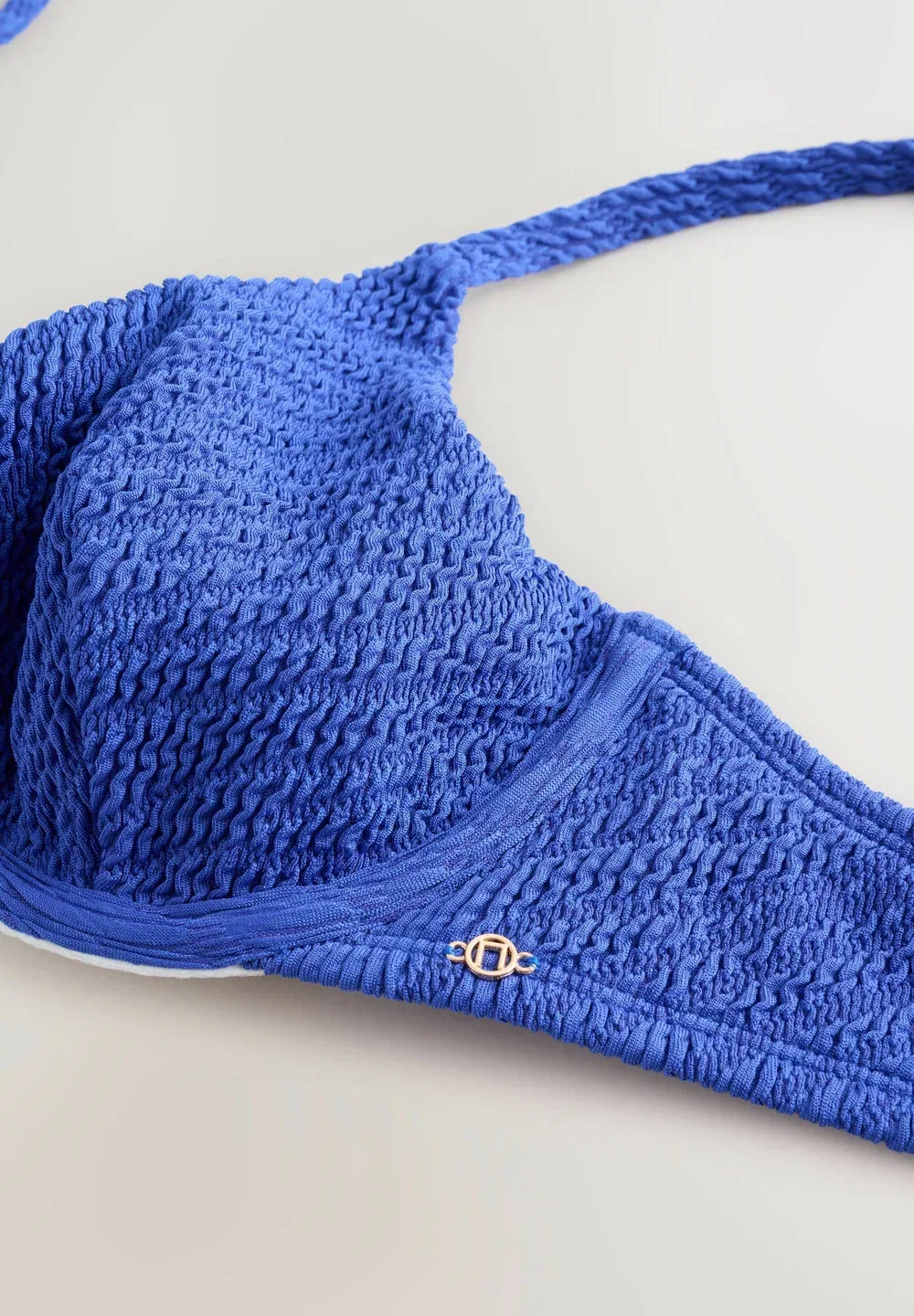 Верхняя часть бикини без подкладки на косточках Next, Blue Crinkle — фото 3