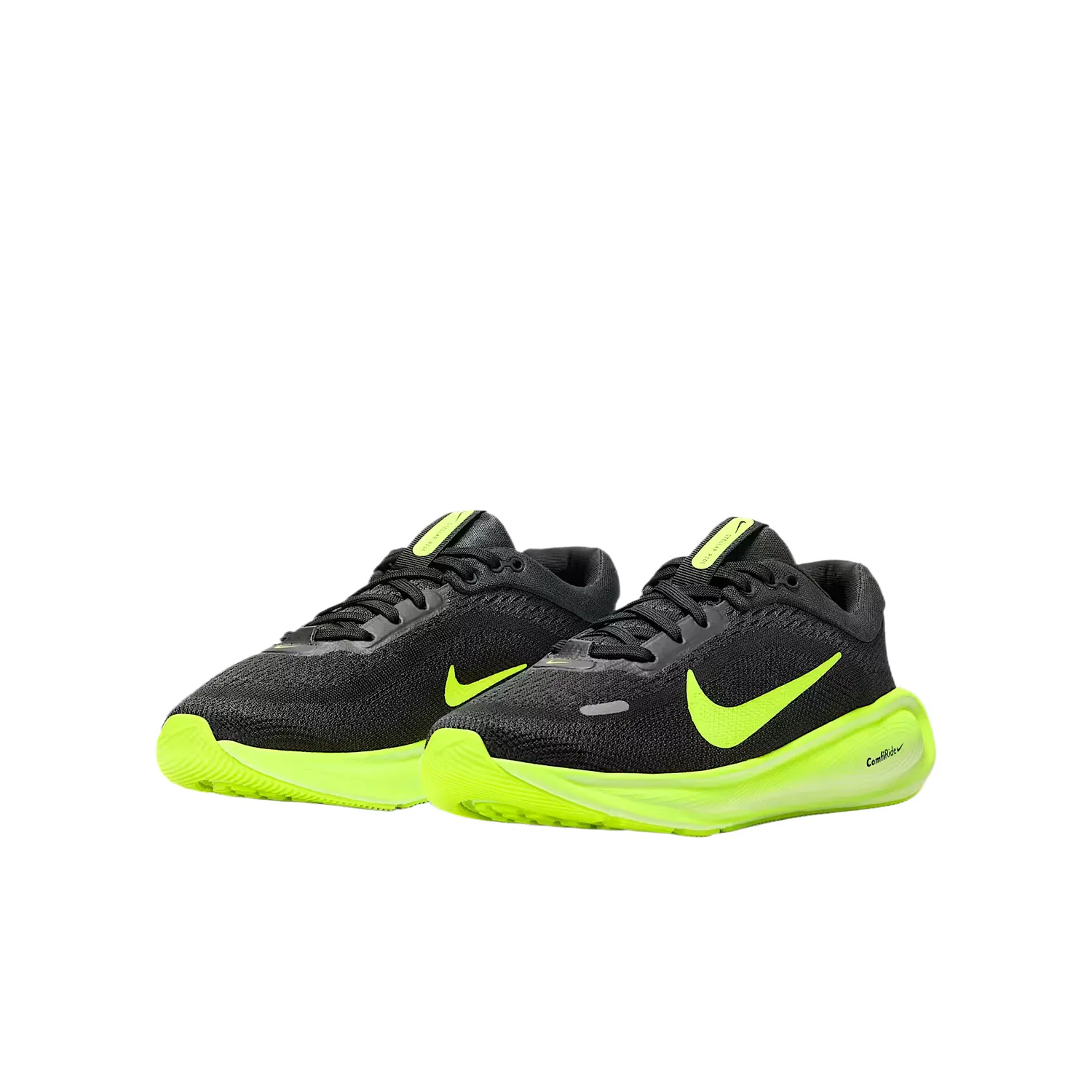 Детские кроссовки для бега с дышащей сеткой Nike Stellar Ride, Gray Black/Light Yellow Green/Black/Neon Yellow — фото 3