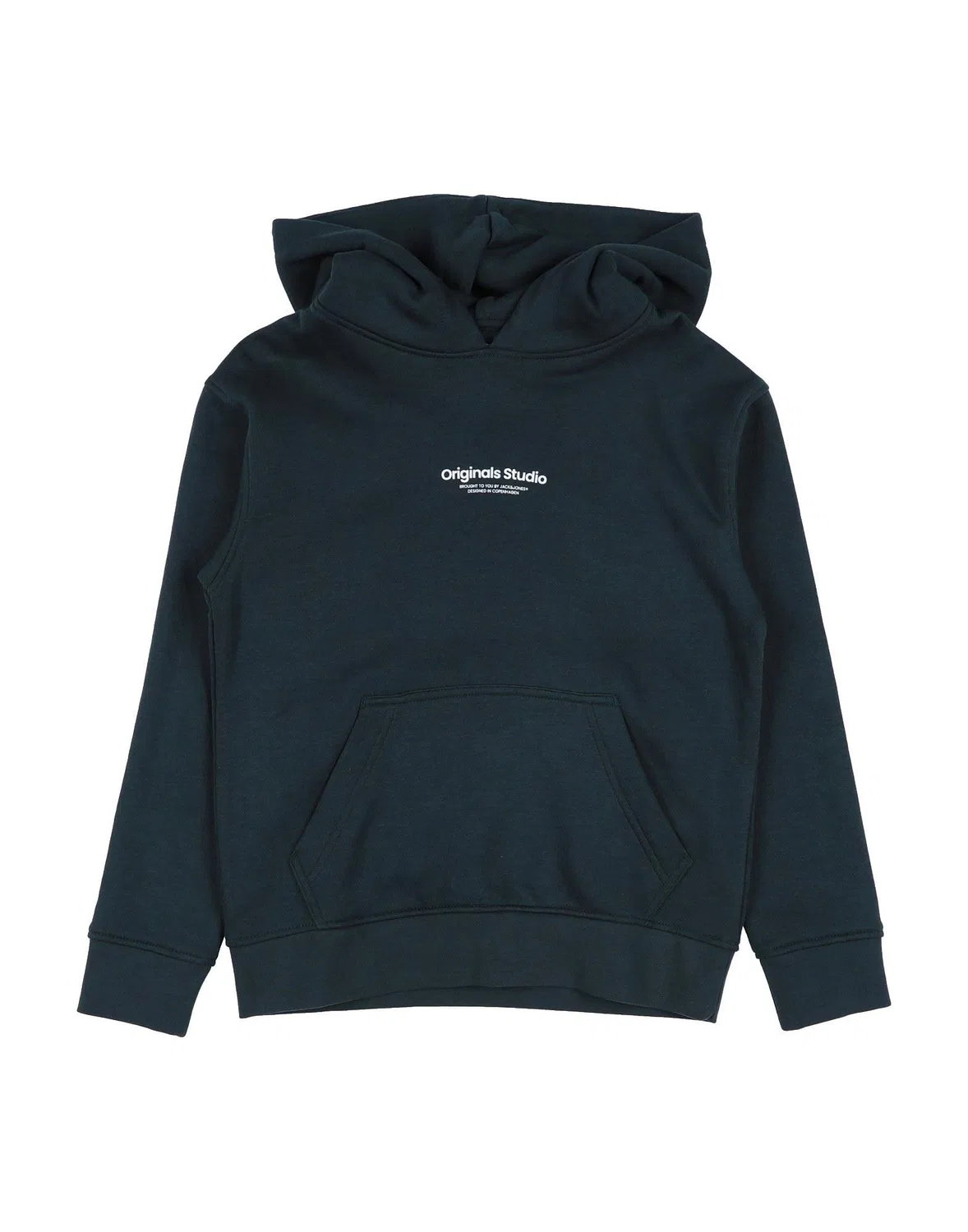 Детская флисовая кофта с капюшоном Jack & Jones, темно-зеленый