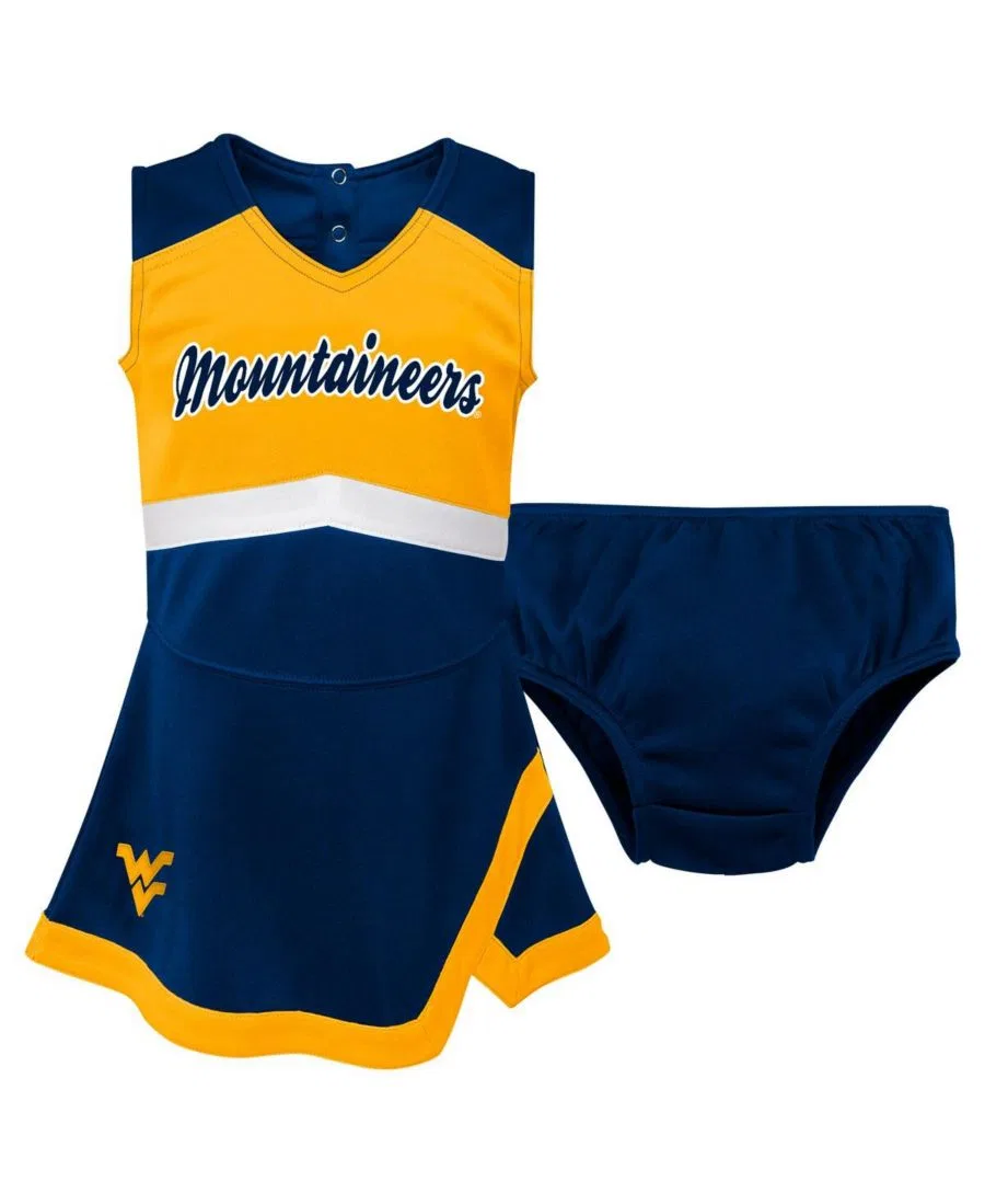 Комплект платье-трапеция и шорты с принтом West Virginia Mountaineers Outerstuff, Navy