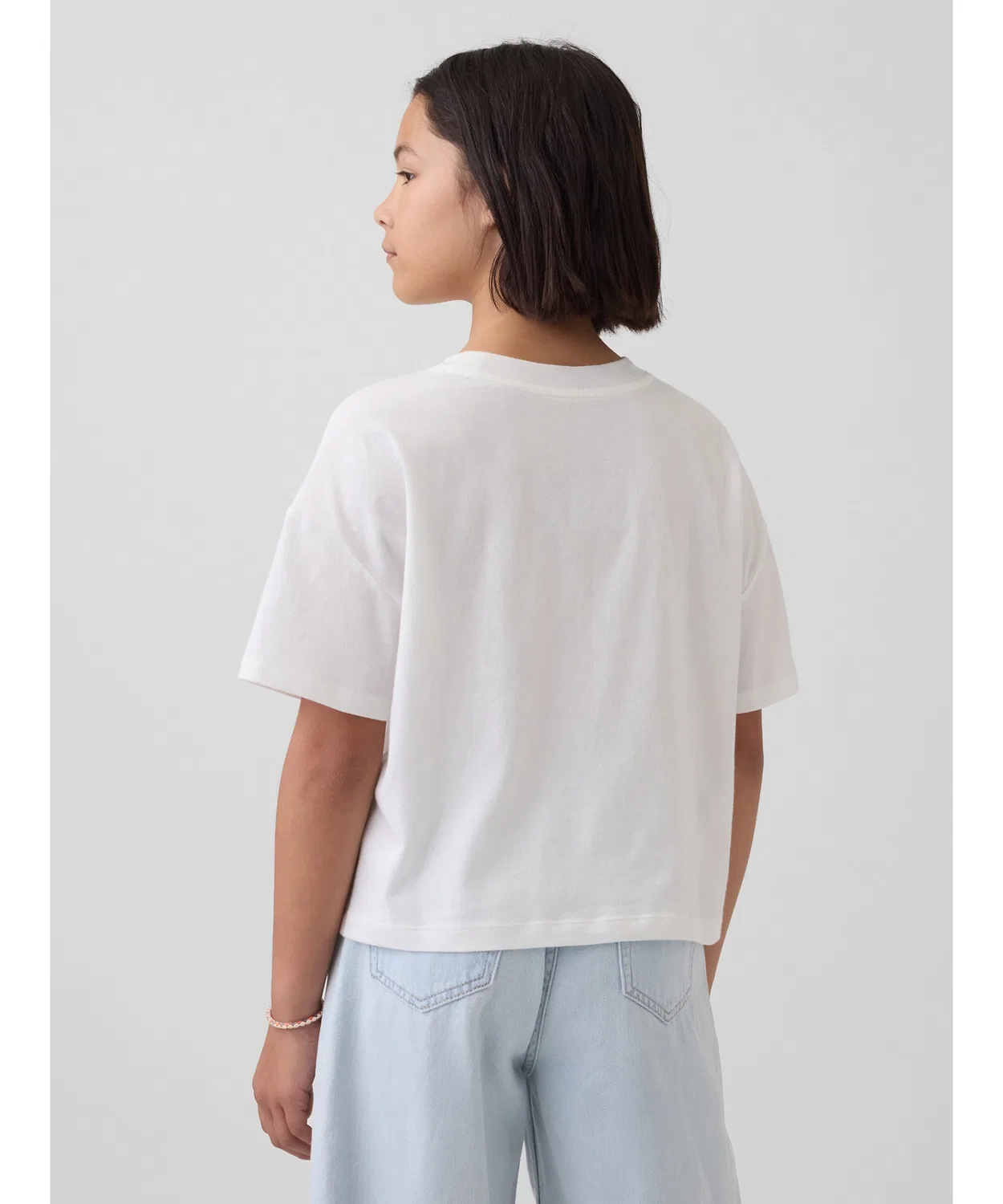 Детская футболка оверсайз с принтом GAP Logo Purple — фото 4