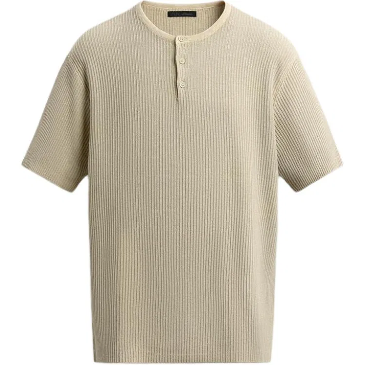 Мужская футболка с воротником-стойкой Raw White ZARA, Raw White