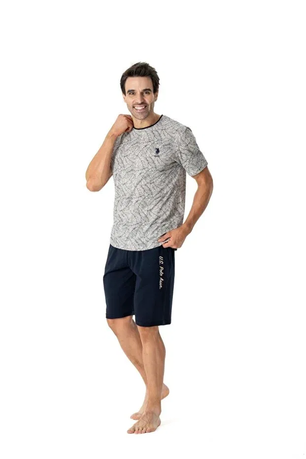 Мужской комплект футболки и шорт с коротким рукавом U.S. Polo Assn., Navy Blue