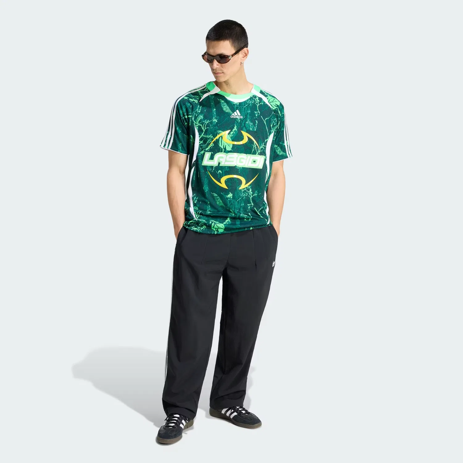 Мужское джерси с графичным принтом Lagos Adidas Originals, зеленый — фото 3