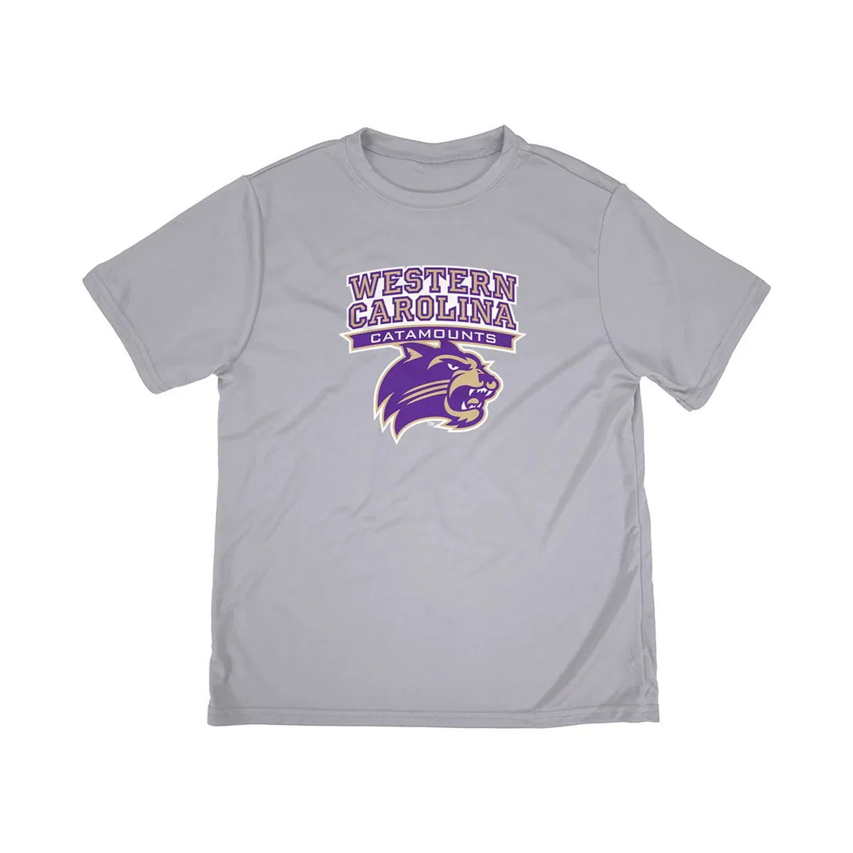 Детская футболка с принтом Western Carolina University Sport T-Shirt Primary Logo NCAA, Athletic Heather